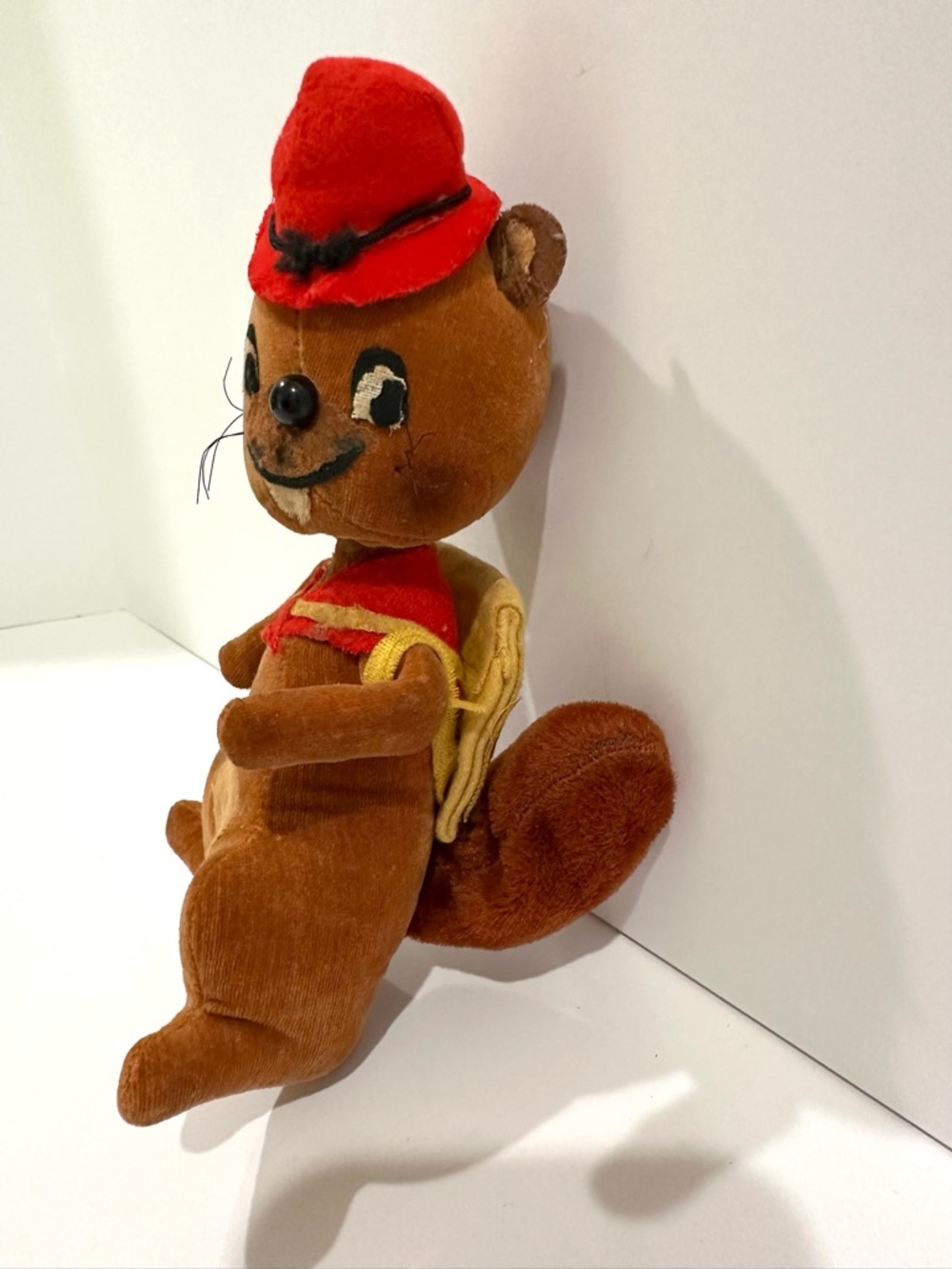 Vintage Dakin Dream Pets 7" Plush Squirrel Ranger Eager Beaver Camper Toy Doll